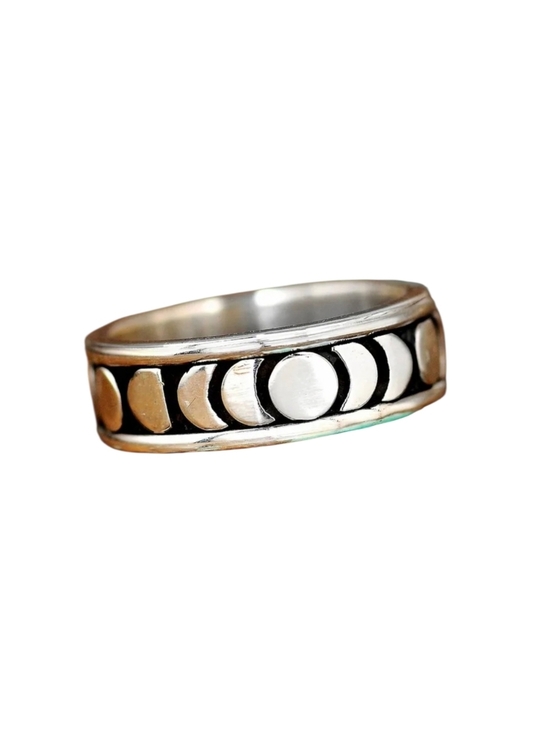 Other - New Stainless Steel Moon Phase Band Ring Size 11 Unisex
